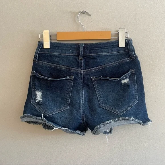 Sonoma SO Dark Blue Distressed Jean Shorts 2” Inseam - Size 25 (Size 1) EUC - Picture 7 of 14